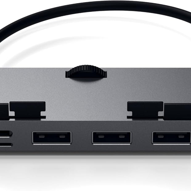 Aluminum Type-C Clamp Hub Pro with USB-C Data Port, USB-A 3.0 Data, Micro/Sd Card Reader - Compatible with 2020/2019/2017 Imac & Imac Pro, Does Not Fit 2021 Imac (Space Gray)
