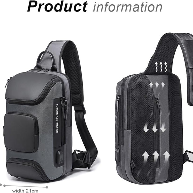 Sling Backpack Sling Bag Crossbody Backpack Shoulder Casual Daypack Rucksack for Men (Gray1) 1