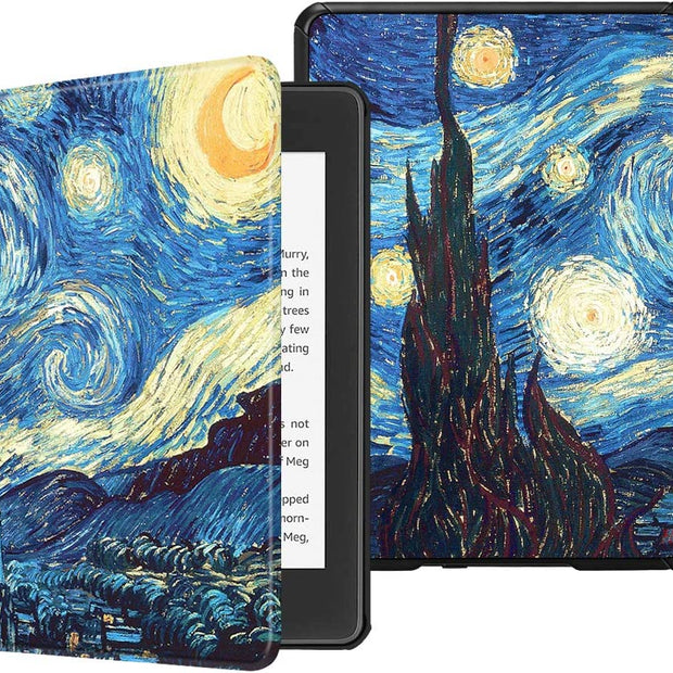 Slimshell Case for 6" Kindle Paperwhite (10Th Generation, 2018 Release) - Premium Lightweight PU Leather Cover with Auto Sleep/Wake for Amazon Kindle Paperwhite E-Reader, Starry Night