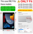 Slimshell Case for Ipad 9Th / 8Th / 7Th Generation (2021/2020/2019 Model) 10.2 Inch - [Built-In Pencil Holder] Soft TPU Protective Stand Back Cover, Auto Wake/Sleep, Composition Book Black