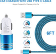 Quick Charge 3.0 Fast Charger for Samsung Galaxy S24 S23 S22 S21 Ultra S20 S10E S10 A15 A54 A03S A23 A13 A14 A53 A12 A32 A21 A51 S9 S8 Note 20,Fast Charging Block Wall Car Charger+3Ft 6FT USB C Cable